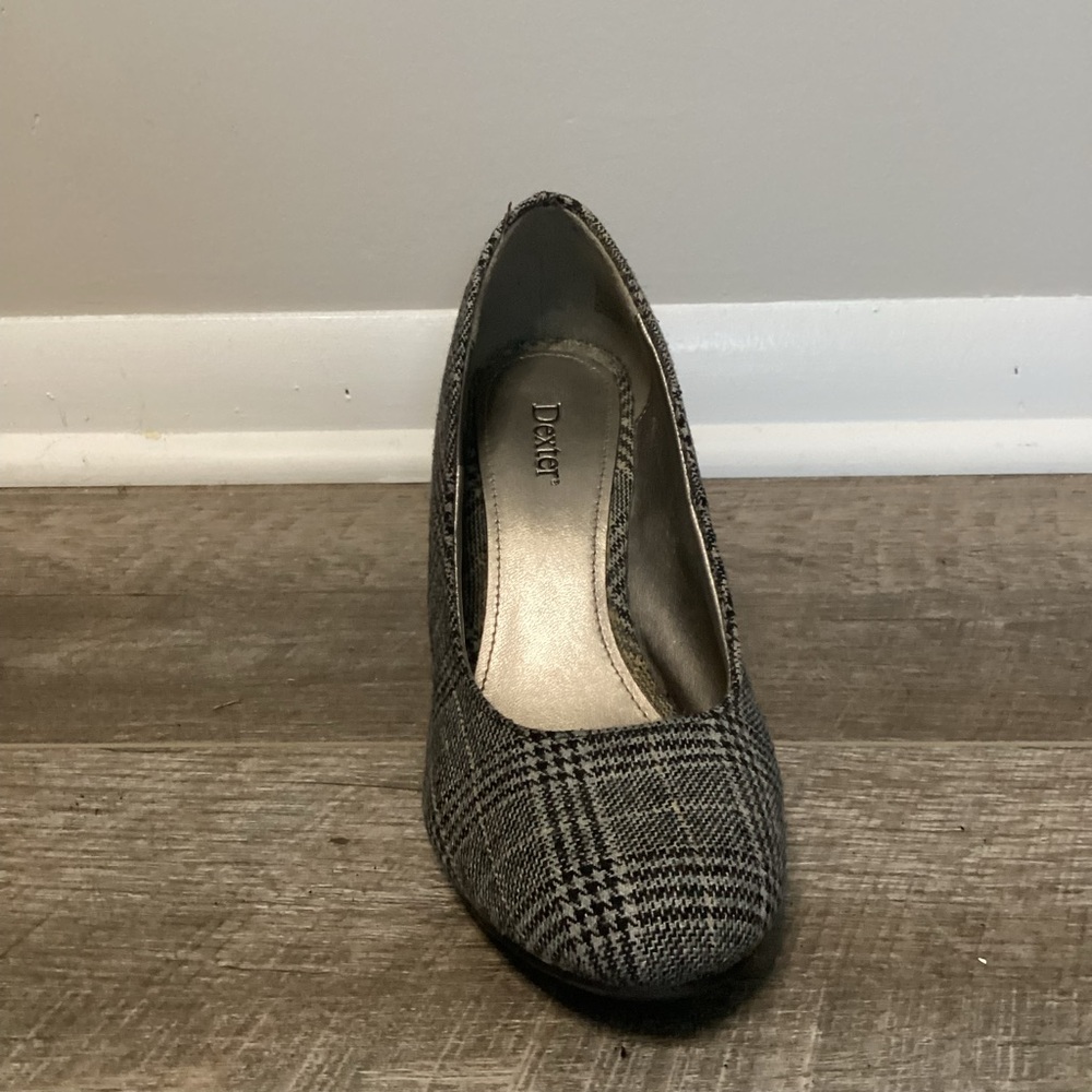 Dexter Women's Black and White Plaid Heels